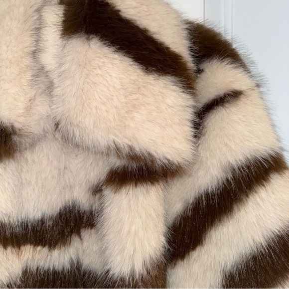 NWOT Free People Fiona Zebra Faux Fur Coat - Picture 13 of 16